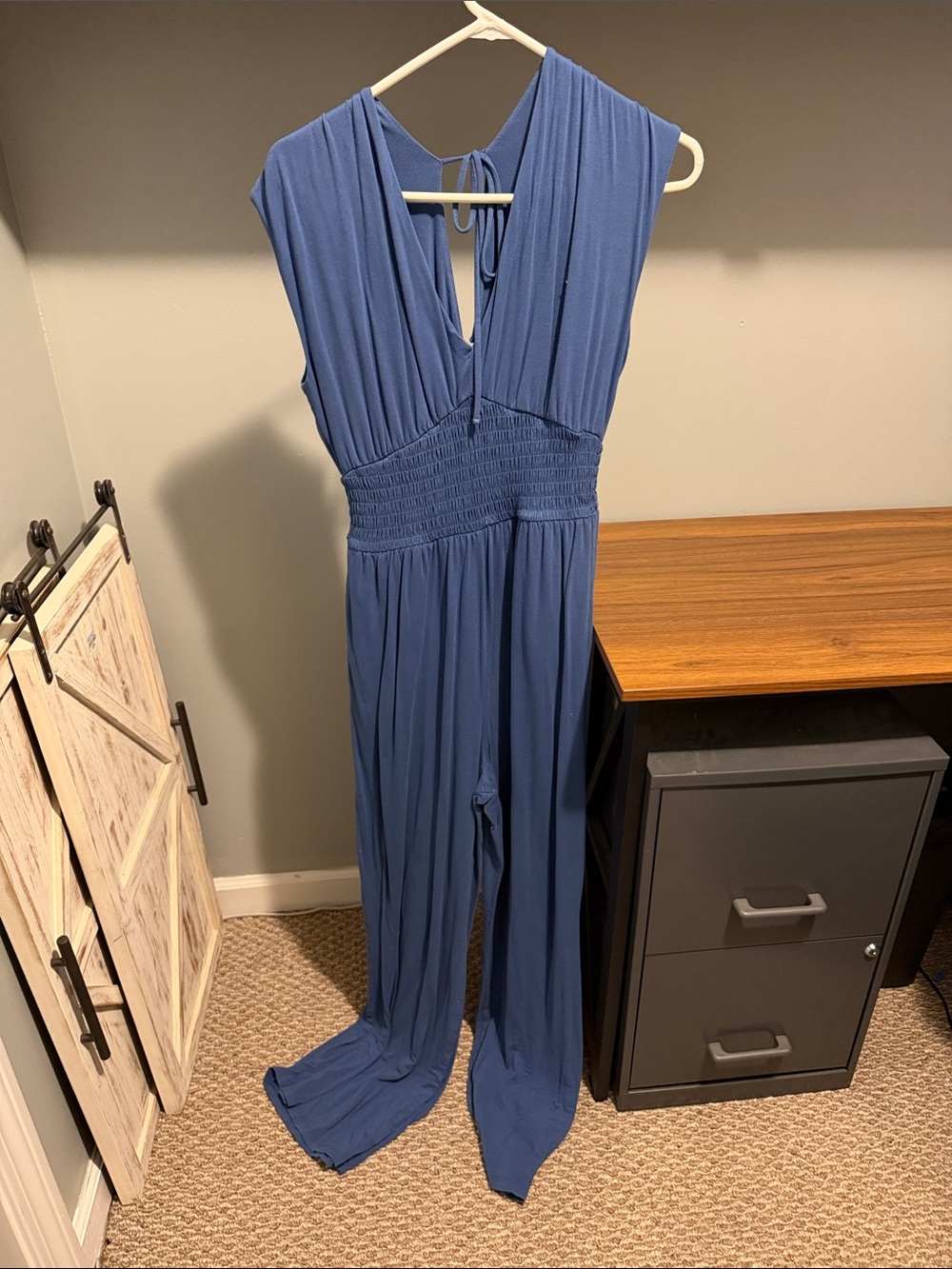 Old Navy Dusty Blue Sleeveless Jumpsuit Romper